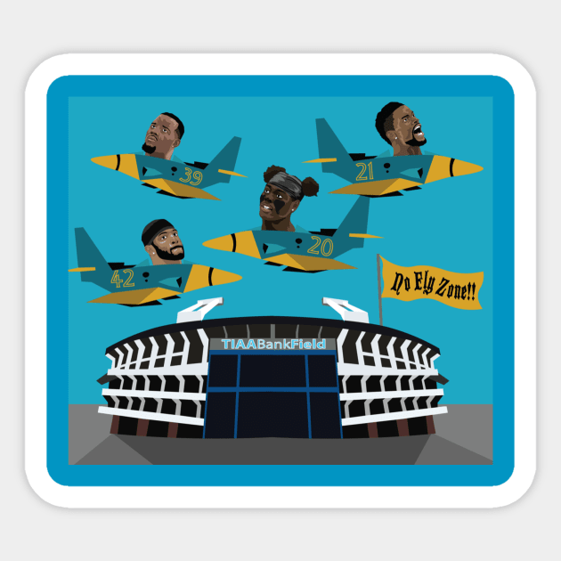 Jacksonville Jaguars No Fly Zone Sticker by nfldesign4u